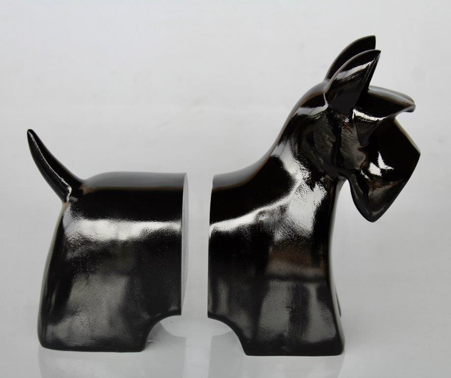 Pair Of Black Scotty Dogs Book Ends